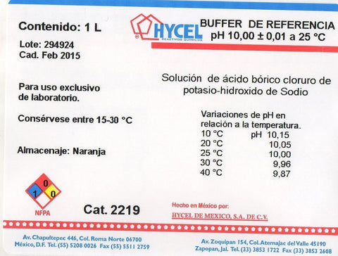BUFFER DE REFERENCIA pH 10.0