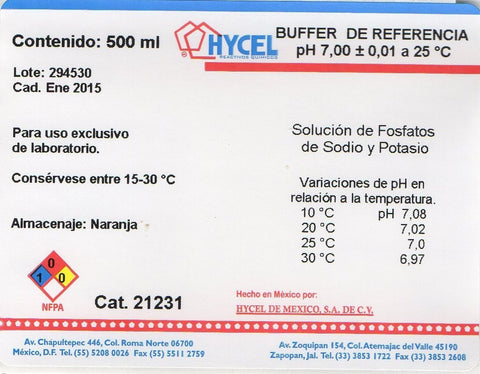 BUFFER DE REFERENCIA pH 7.0