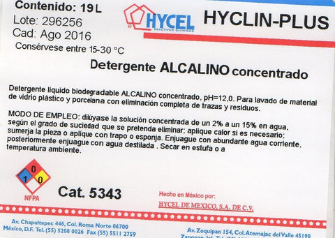 HYCLIN PLUS ALCALINO Detergente líquido