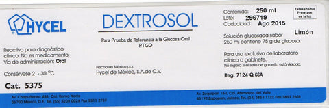 DEXTROSOL Prueba de tolerancia a la glucosa (75 g/250 ml)