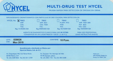 MULTI-DRUG TEST HYCEL 3