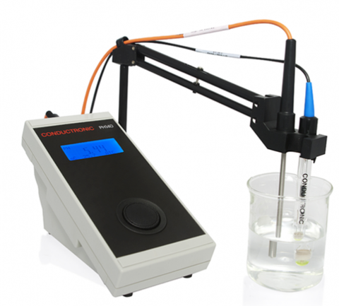 Medidor para mesa, de pH, mV, mV relativos y temperatura.